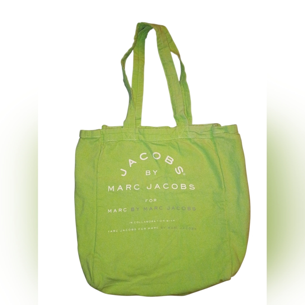Marc Jacobs 2011 Lime Green Logo Tote